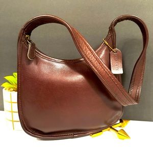 Vintage Coach Brown Leather Mini Ergo Hobo/Shoulder Bag - 9020